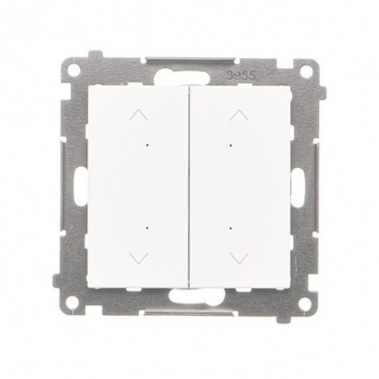 Simon55 Łącznik/przycisk roletowy podwójny biały m -zdjęcie numer 1