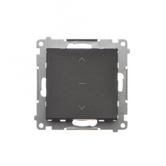 Simon55 Łącznik roletowy 1-0-2 10A 250V czarny mat -zdjęcie numer 1