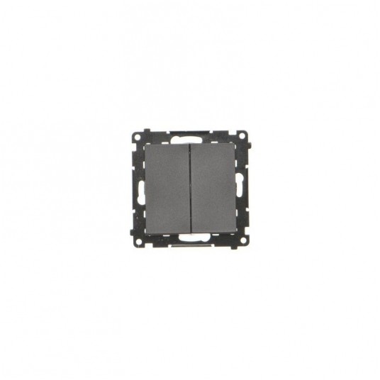 Simon55 łącznik schodowy podwójny czarny bez pikto -zdjęcie numer 1