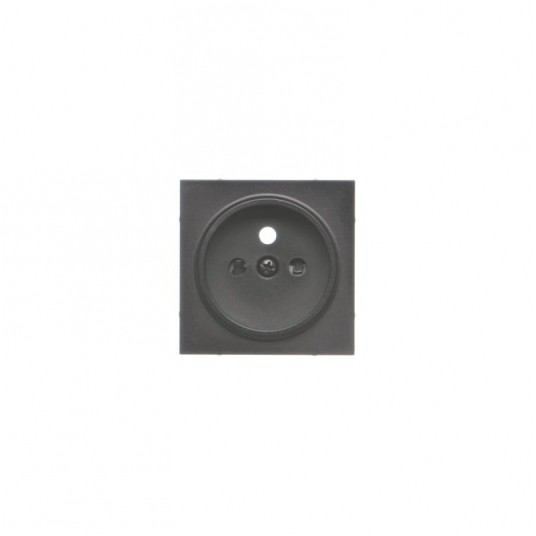 Simon55 Pokrywa gniazda wtyczkowego poj.czarny mat -zdjęcie numer 1