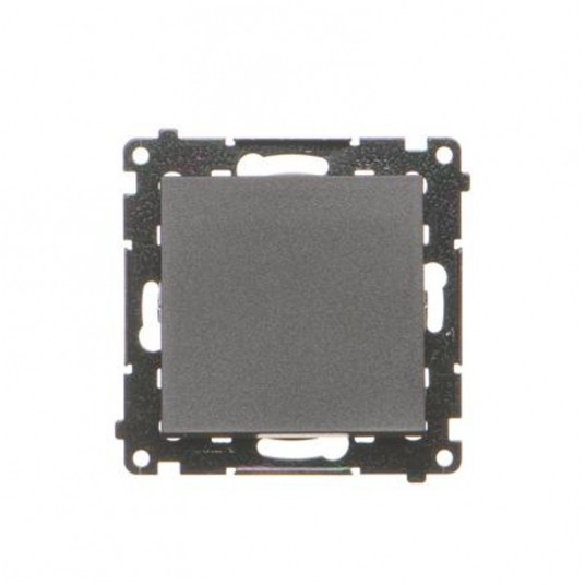 Simon55 przycisk poj. zwierny bez pikto czarny mat -zdjęcie numer 1