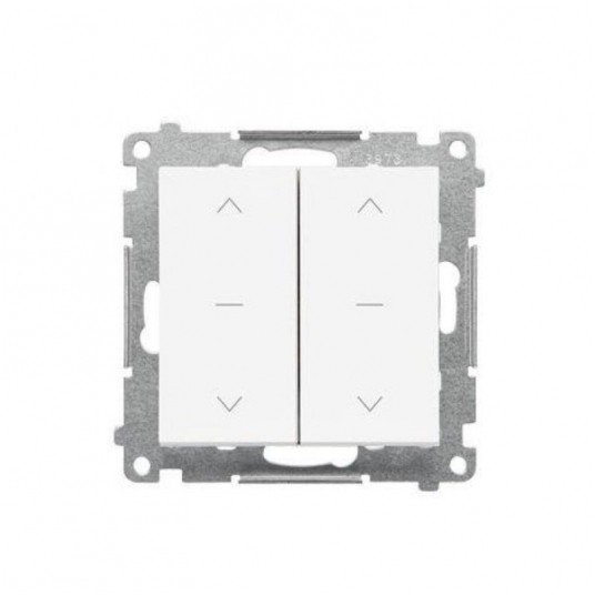 Simon55 Przycisk roletowy podw 10A 250V biały mat -zdjęcie numer 1