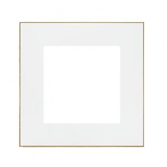 Simon55 Ramka 1-krotn DUO biała/złota TRD1.166/111 -zdjęcie numer 1