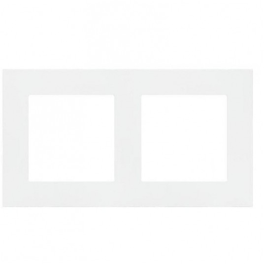 Simon55 Ramka 2-krotna LINE Biały mat TR2/111 -zdjęcie numer 1