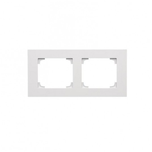 Simon55 Ramka 2-krotna LINE Jasnoszary mat TR2/114 -zdjęcie numer 1