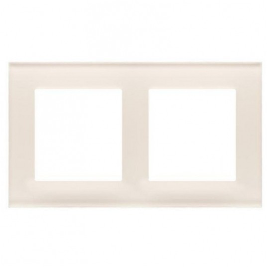Simon55 Ramka 2-krotna Nature Szkło mrożone kremow -zdjęcie numer 1