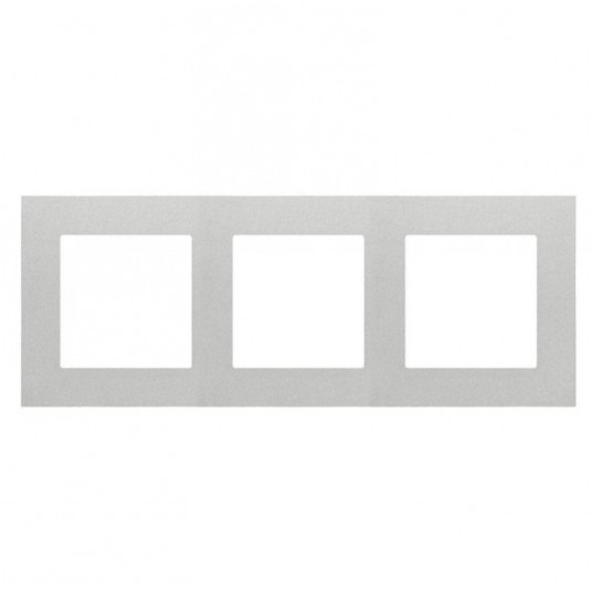 Simon55 Ramka 3-krotna LINE Aluminium mat TR3/143 -zdjęcie numer 1
