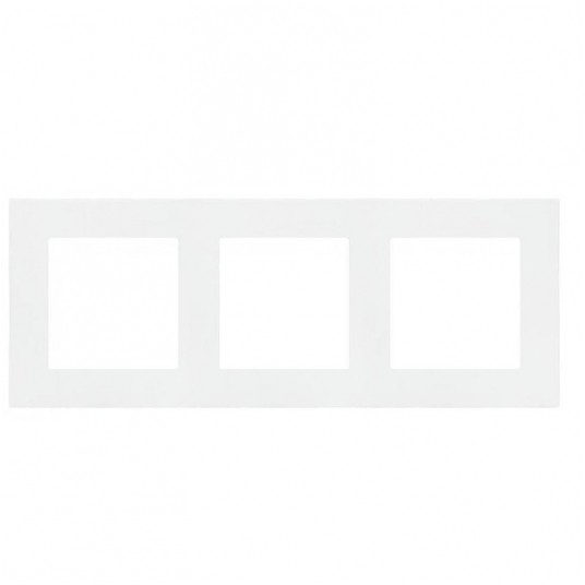 Simon55 Ramka 3-krotna LINE Biały mat TR3/111 -zdjęcie numer 1