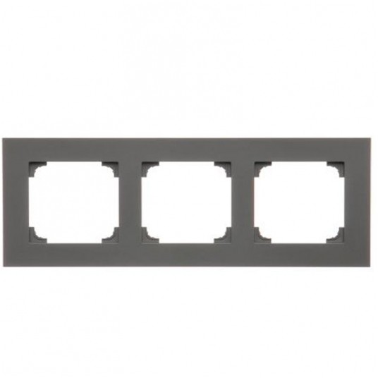 Simon55 Ramka 3-krotna LINE Grafit mat TR3/116 -zdjęcie numer 1