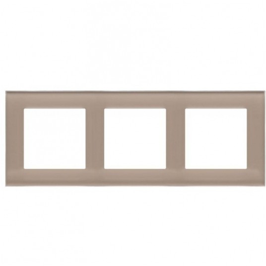 Simon55 Ramka 3-krotna Nature Szkło mrożone beżowe -zdjęcie numer 1