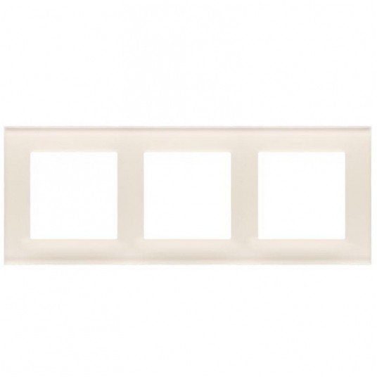 Simon55 Ramka 3-krotna Nature Szkło mrożone kremow -zdjęcie numer 1
