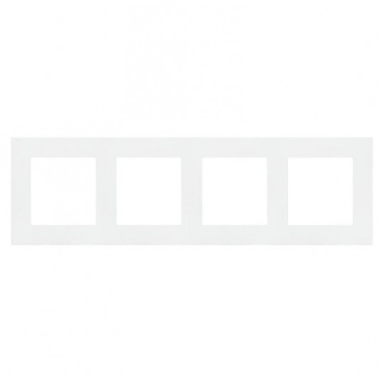 Simon55 Ramka 4-krotna LINE Biały mat TR4/111 -zdjęcie numer 1