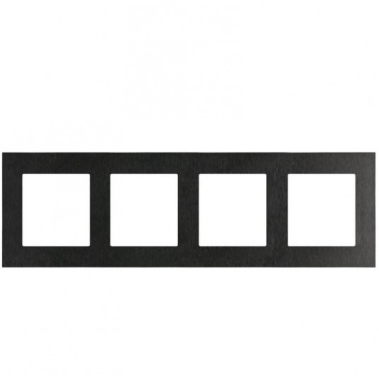 Simon55 Ramka 4-krotna Nature INOX czarny -zdjęcie numer 1