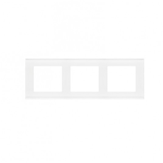 Simon55 Ramka 4-krotna Nature Szkło mrożone białe -zdjęcie numer 1