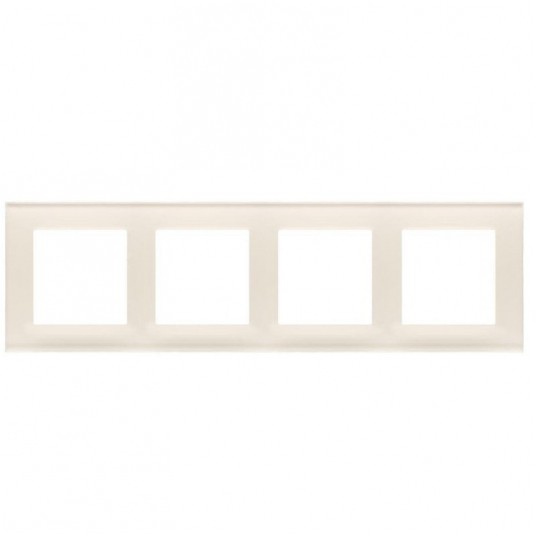 Simon55 Ramka 4-krotna Nature Szkło mrożone kremow -zdjęcie numer 1