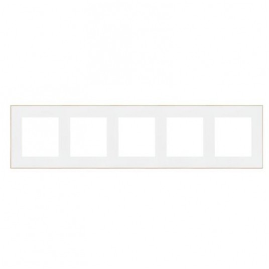 Simon55 Ramka 5-krotna DUO biała/złota TRD5.166/11 -zdjęcie numer 1