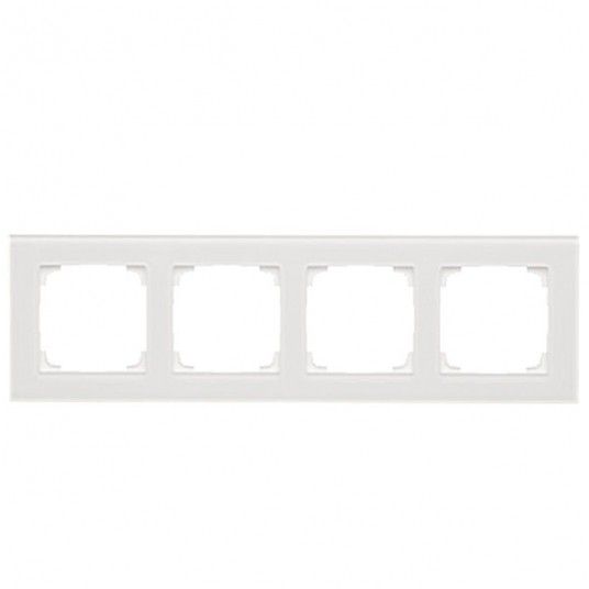 Simon55 Ramka poczwórna szkło classic białe -zdjęcie numer 1