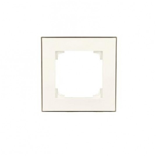 Simon55 Ramka pojedyncza biała podsta. złota ramka -zdjęcie numer 1