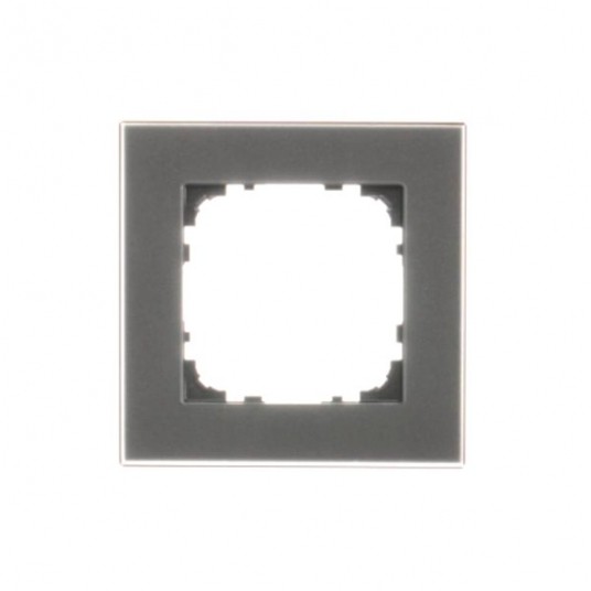 Simon55 Ramka pojedyńcza szkło mrożone czarny mat. -zdjęcie numer 1