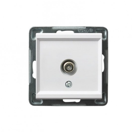 SONATA Gniazdo antenowe typu F poj. biały mat -zdjęcie numer 1