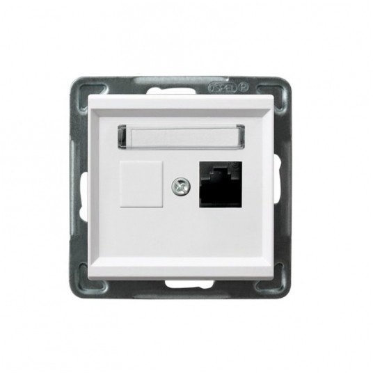 SONATA Gniazdo komputerowe poj. MMC biały mat -zdjęcie numer 1