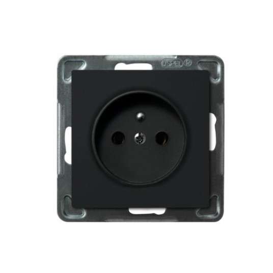 SONATA Gniazdo pojedyńcze z/u czarny metalik -zdjęcie numer 1