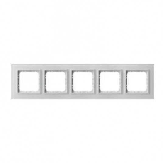 SONATA TOUCH Ramka pięciokrotna białe szkło szron -zdjęcie numer 1