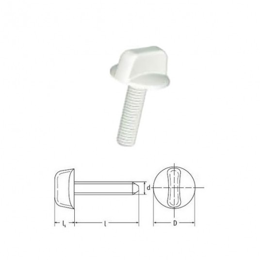 Śruba M8 plastik KAT.0270120000VR -zdjęcie numer 1