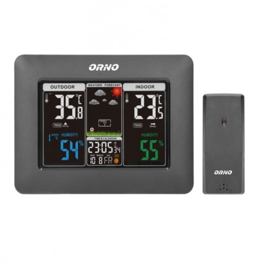 Stacja pogodowa, bezprzewodowa. Wi-Fi, czarna -zdjęcie numer 1