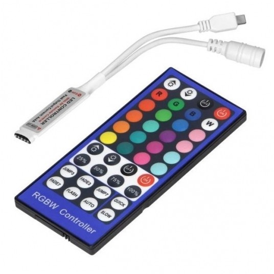 Sterownik bezprzewodowy do taśm LED RGBW z pilotem -zdjęcie numer 1