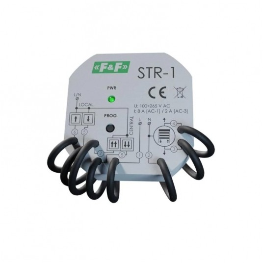 Sterownik rolet dopuszk. dwuprzyciskowy STR-1 F&F -zdjęcie numer 1