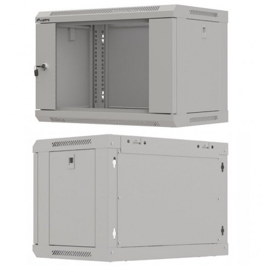 Szafa RACK wisząca 19" 6U 540x350mm szara -zdjęcie numer 3