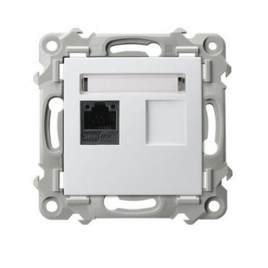 Szafir Gniazdo komputerowe GPK-1Z/K/m/00 poj.białe -zdjęcie numer 1