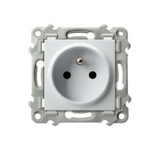 Szafir Gniazdo poj.z uziemieniem GP-1ZZ/m/00 biały -zdjęcie numer 1