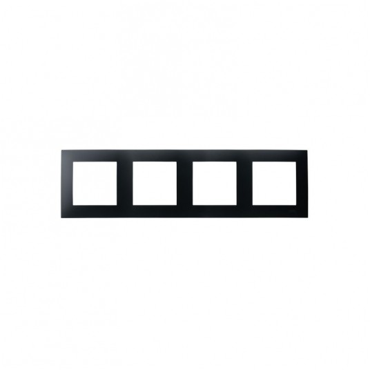 SZAFIR Ramka poczwórna czarny metalik -zdjęcie numer 1