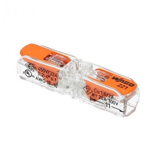 Szybkozłączka przelotowa 2x4mm2 221-2411 -zdjęcie numer 1