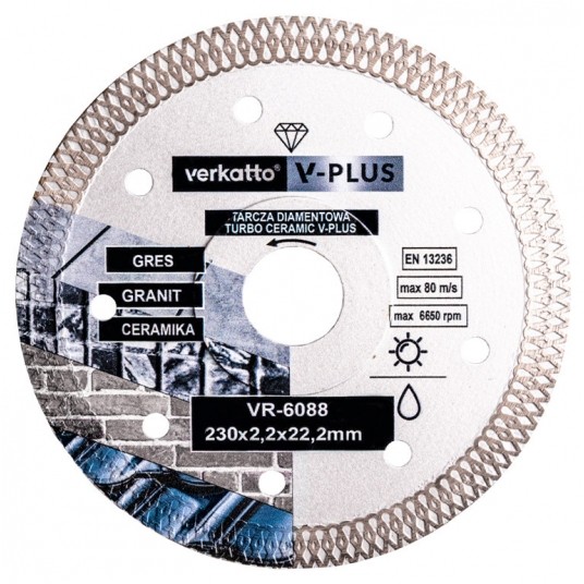 Tarcza diamentowa 230x2,2mm Verkatto Vplus VR-6088 -zdjęcie numer 1
