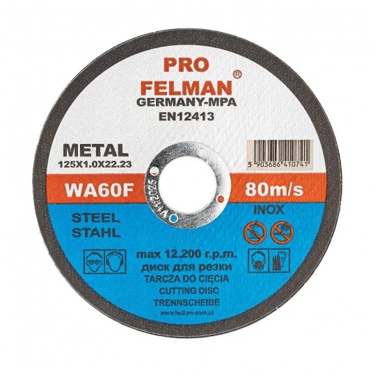 Tarcza do metalu 125x1.0 mm FELMAN -zdjęcie numer 1