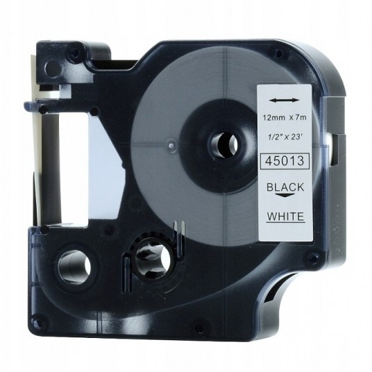 Taśma do drukarki D1 - 12mm x 7m biały zamiennik -zdjęcie numer 1