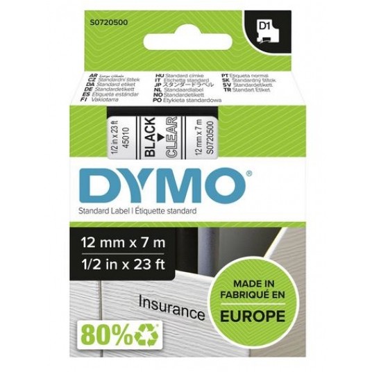 Taśma drukarki DYMO D1 - 19mm x 7m czarny/czerwony -zdjęcie numer 1