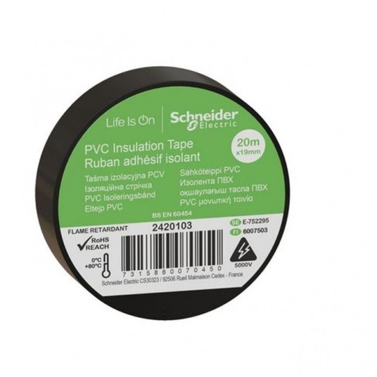 Taśma izolacyjna 19mm 20m CZARNA -zdjęcie numer 1