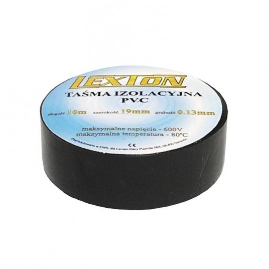 Taśma izolacyjna LEXTON 10m czarna -zdjęcie numer 1