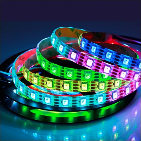 Taśma LED RGB 12VDC 60 led 5050 cyfrowa WS2815 -zdjęcie numer 1