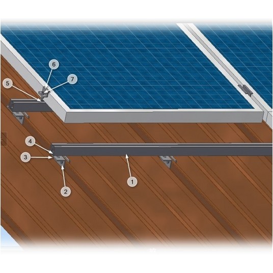 Uchwyt dachowy na rąbek głęboki H38, mocowanie -zdjęcie numer 2