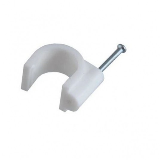 Uchwyt kablowy z gwoździem FLOP-12mm czar (100szt) -zdjęcie numer 1