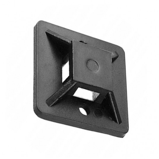 Uchwyt opaski 30x30 samoprzylepny czarny 10szt. -zdjęcie numer 1