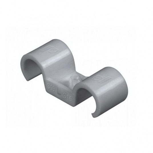 Uchwyt plastikowy podwójny 16mm do rurek RAWLPLUG -zdjęcie numer 1