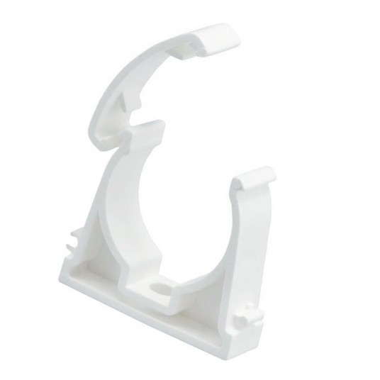 Uchwyt zamykany UZ-22 do montażu rur 22mm biały -zdjęcie numer 1