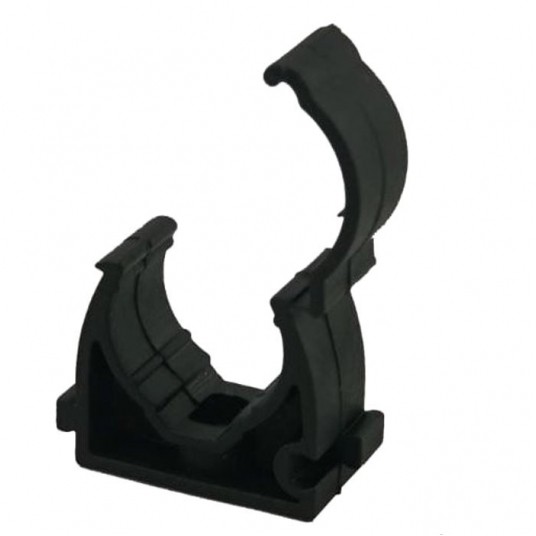 Uchwyt zamykany UZ-28 UV do montażu rur 28mm czarn -zdjęcie numer 1