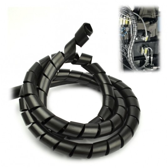 Wężyk spiralny ochronny WSN15/S czarny (10mb) -zdjęcie numer 1